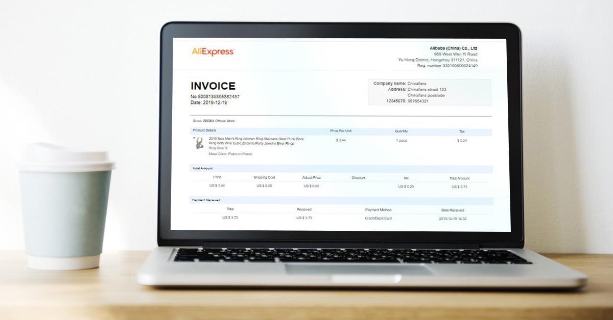 AliExpress invoice: get your invoices within 3 mouse clicks