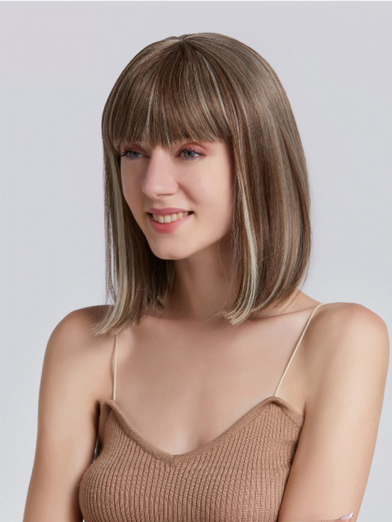 Shein wigs natural human hair wigs brown